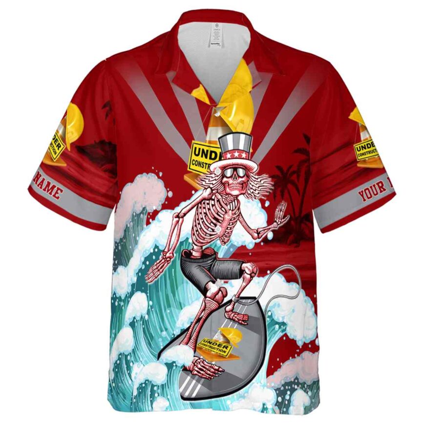 Customized Construction Grateful Dead Motif Hawaiian Shirt Fashion forward