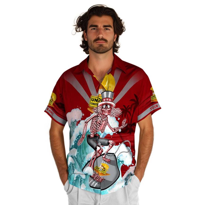 Customized Construction Grateful Dead Motif Hawaiian Shirt New Arrival