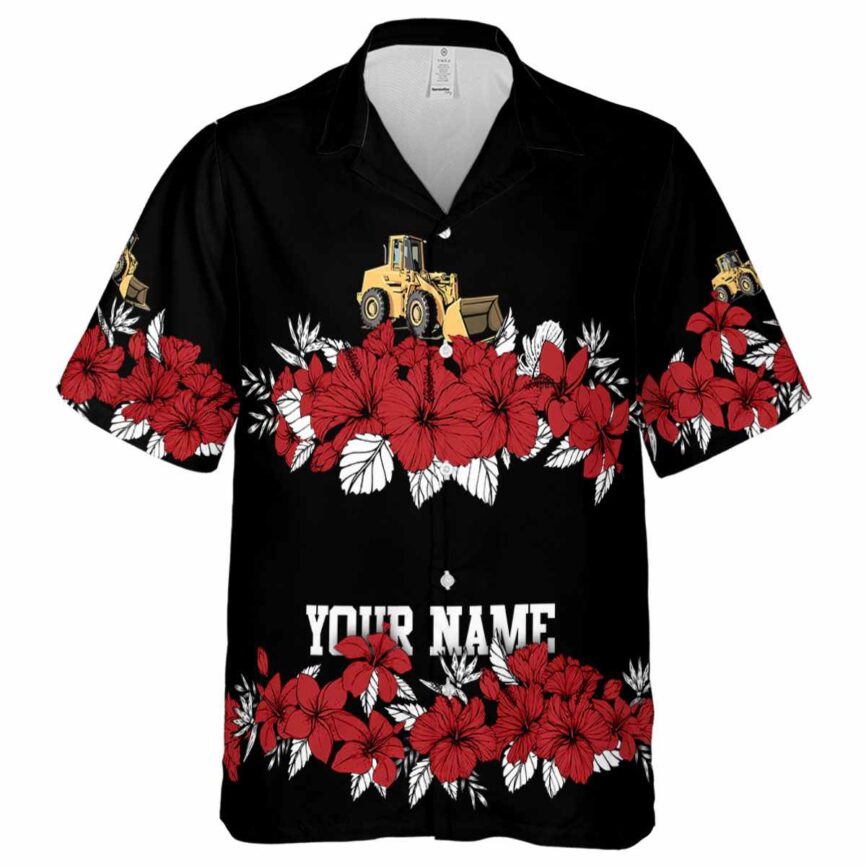 Customized Construction Hibiscus Band Hawaiian Shirt Fashion forward