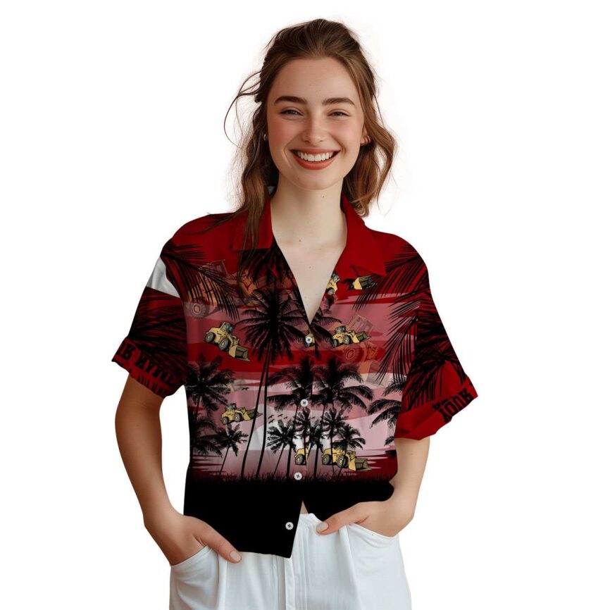 Customized Construction Island Scenery Hawaiian Shirt Top rated