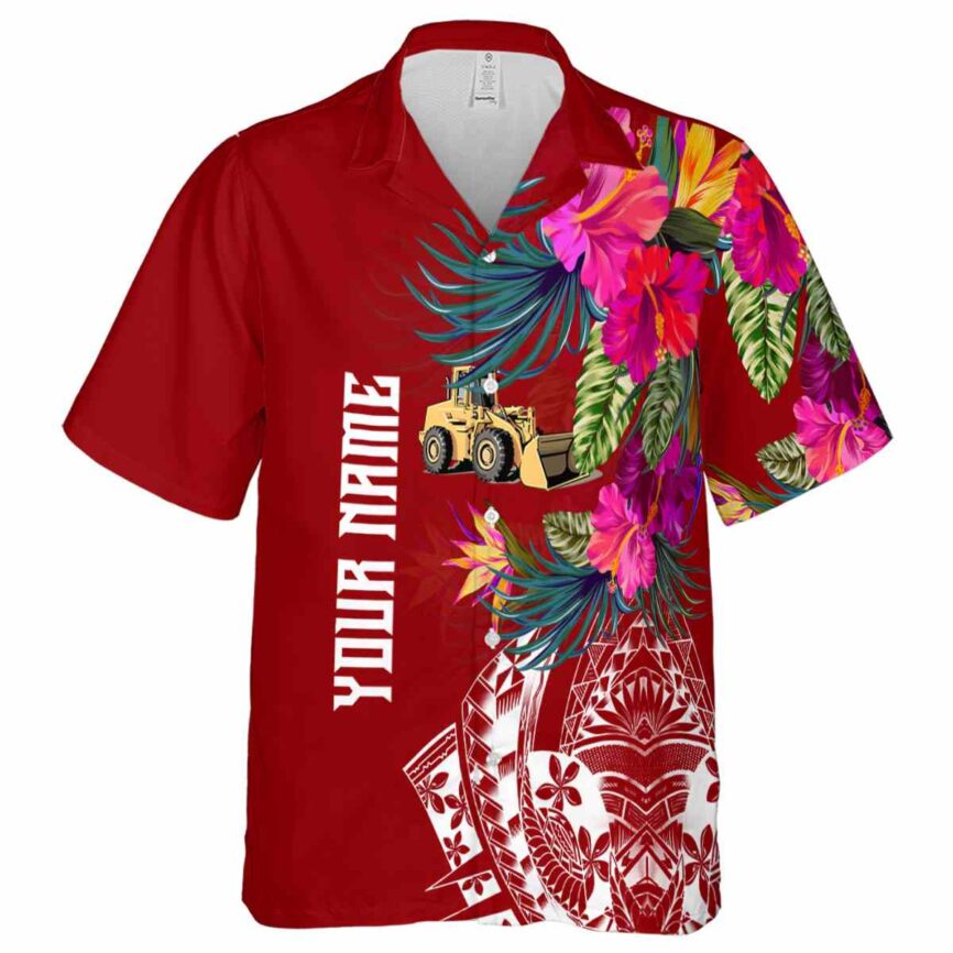 Customized Construction Polynesian Flowers Hawaiian Shirt Fashion forward