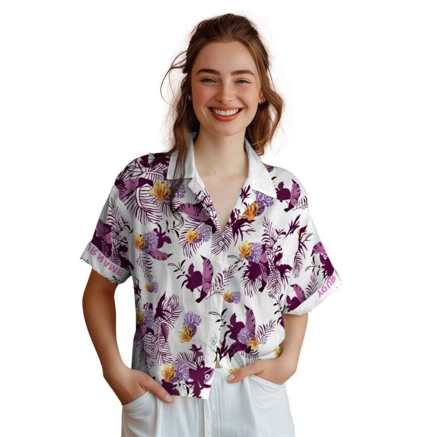 Customized Coral Leafy Accents Hawaiian Shirt Top rated