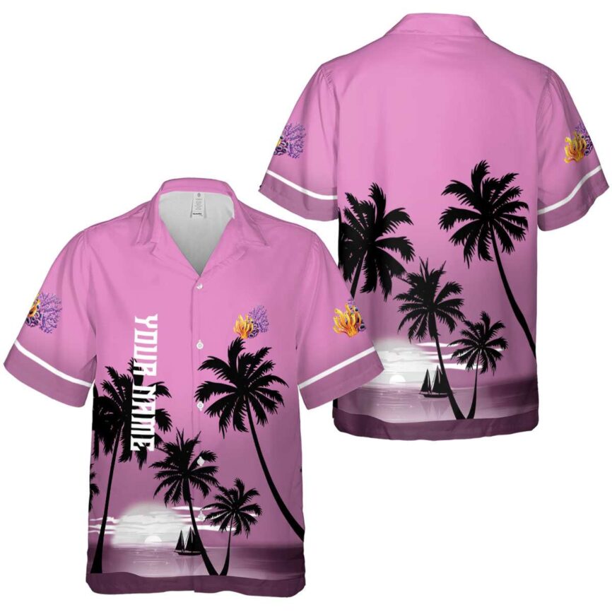 Customized Coral Ocean Sunset Hawaiian Shirt Premium grade