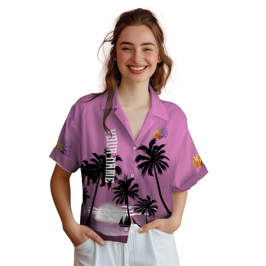 Customized Coral Ocean Sunset Hawaiian Shirt Top rated