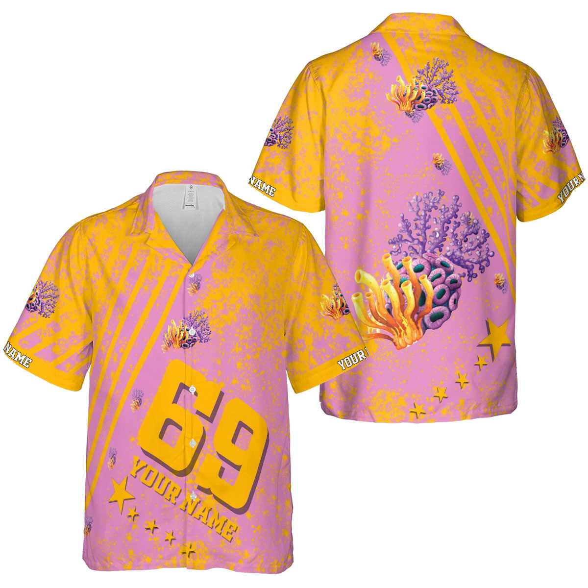 Customized Coral Stripe Burst Hawaiian Shirt Premium grade Customized Coral Stripe Burst Hawaiian Shirt Premium grade