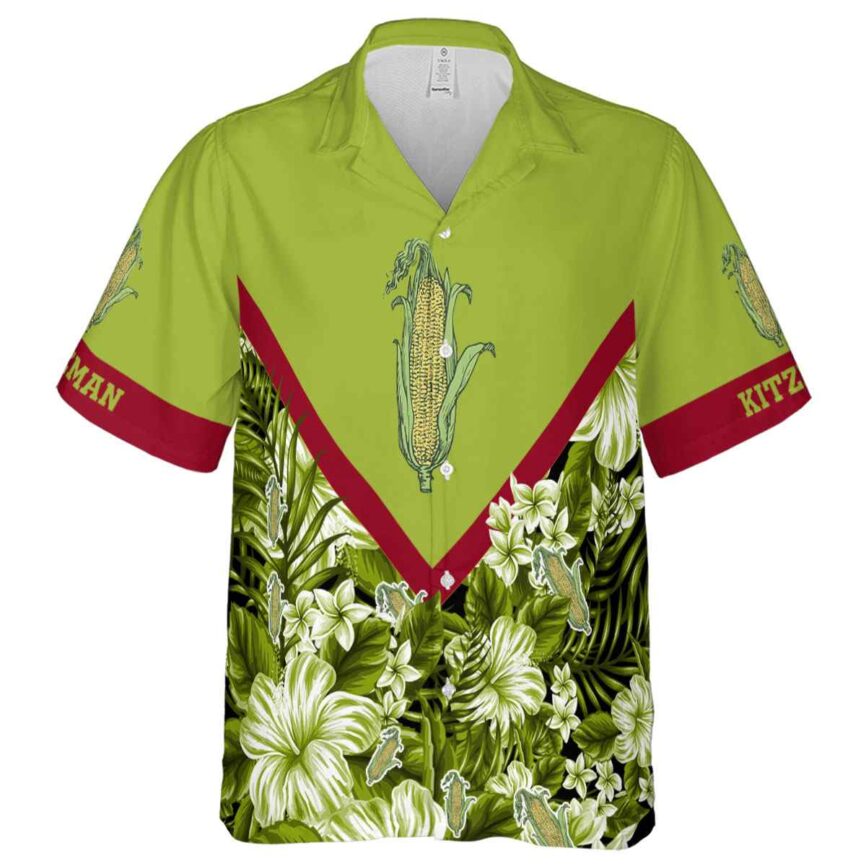 Customized Corn Bold Floral Number Hawaiian Shirt Fashion forward