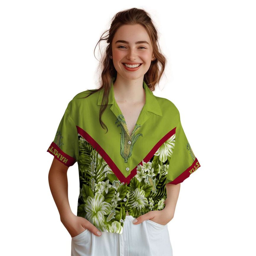 Customized Corn Bold Floral Number Hawaiian Shirt Top rated