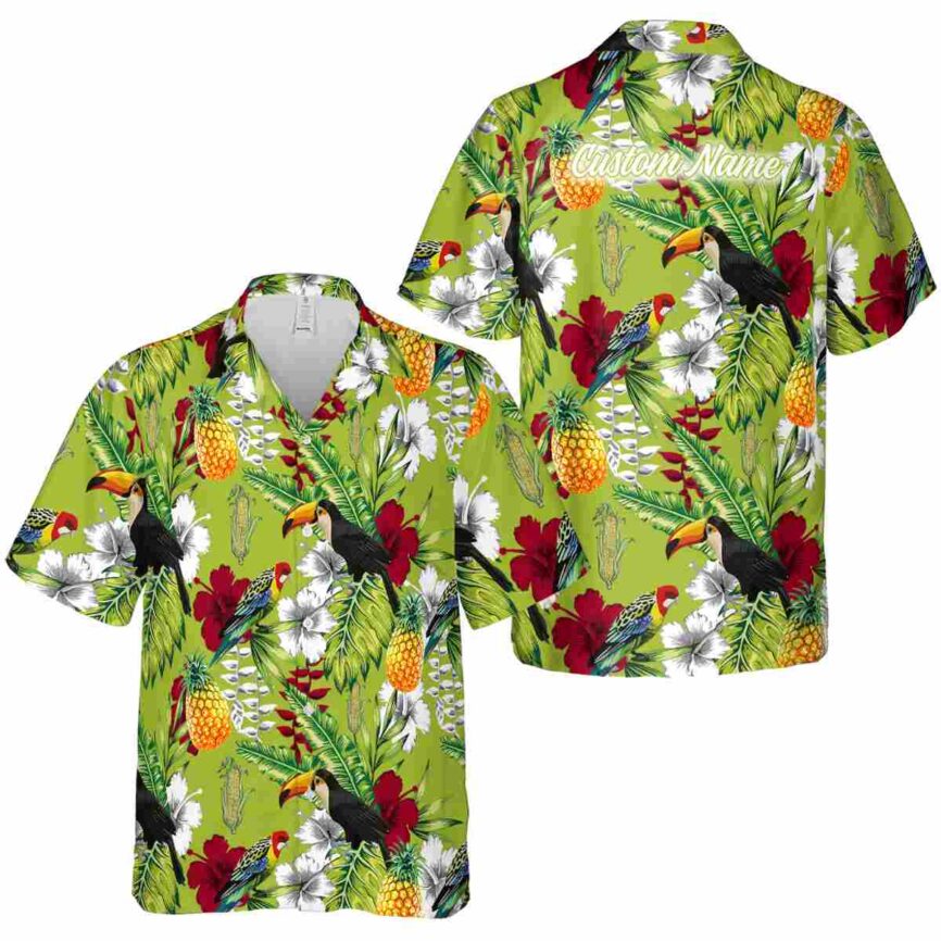 Customized Corn Toucan Bird Hawaiian Shirt Premium grade