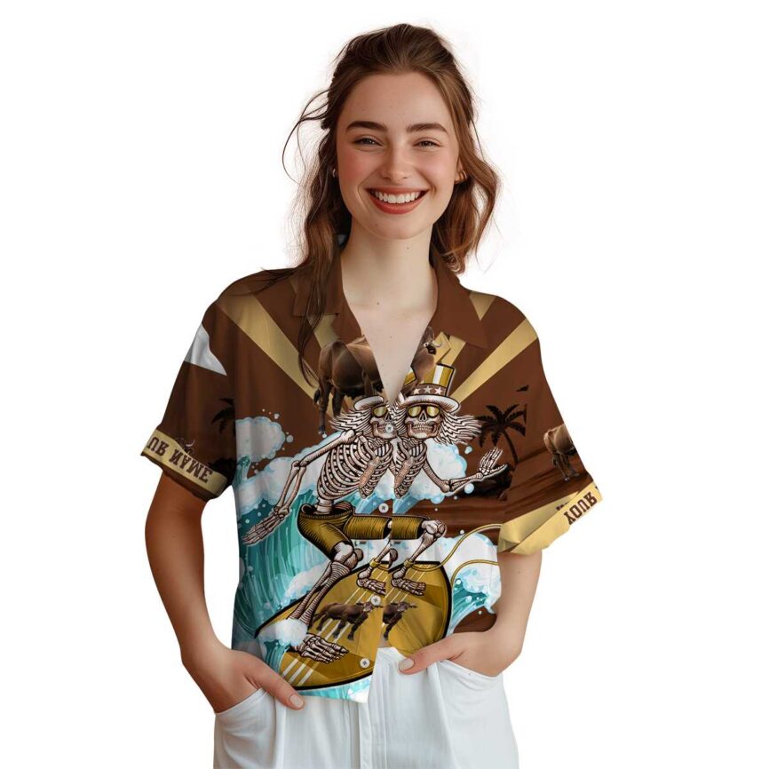 Customized Cow Grateful Dead Motif Hawaiian Shirt Top rated