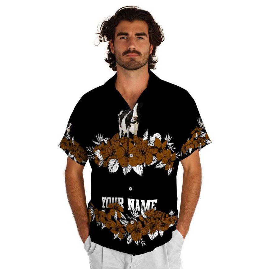 Customized Cow Hibiscus Band Hawaiian Shirt New Arrival