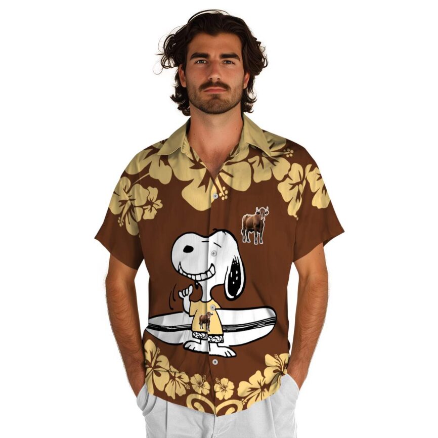 Customized Cow Surfing Snoopy Hawaiian Shirt New Arrival