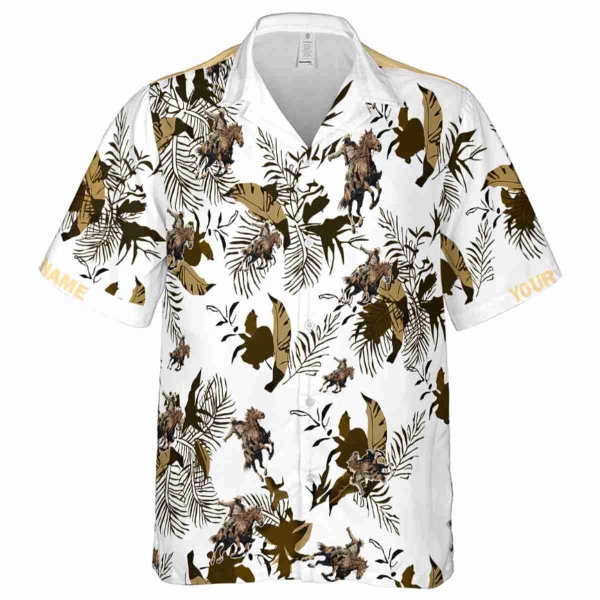 Customized Cowboy Leafy Accents Hawaiian Shirt Fashion forward