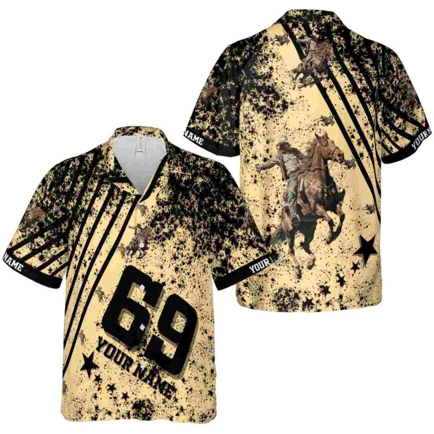 Customized Cowboy Stripe Burst Hawaiian Shirt Premium grade