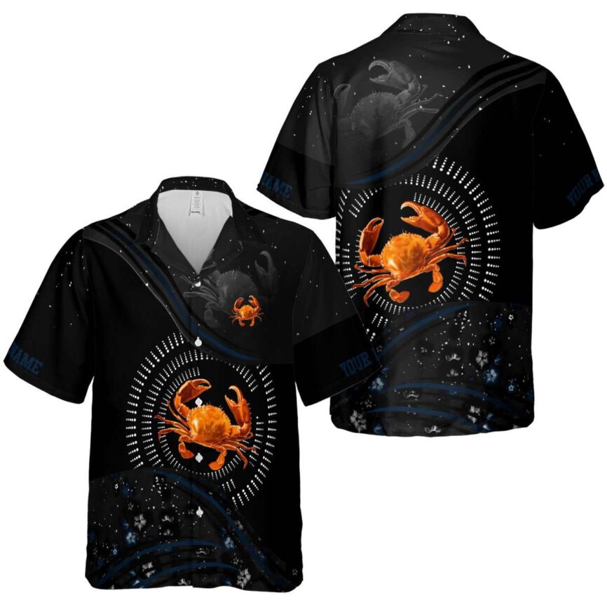 Customized Crab Dynamic Swirl Hawaiian Shirt Premium grade