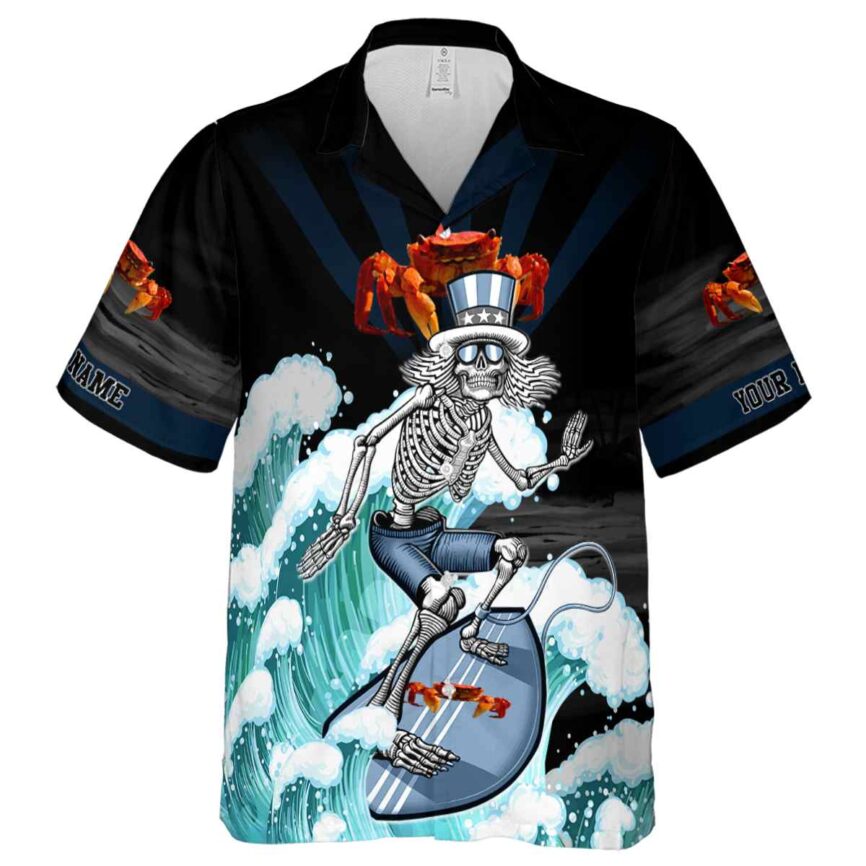 Customized Crab Grateful Dead Motif Hawaiian Shirt Fashion forward