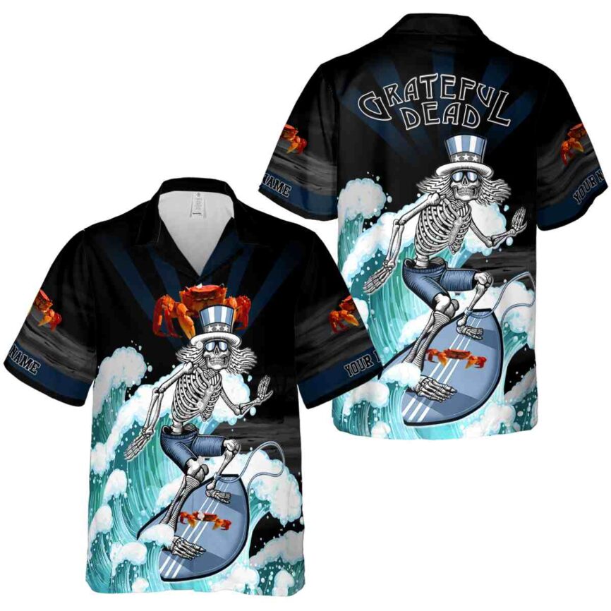 Customized Crab Grateful Dead Motif Hawaiian Shirt Premium grade
