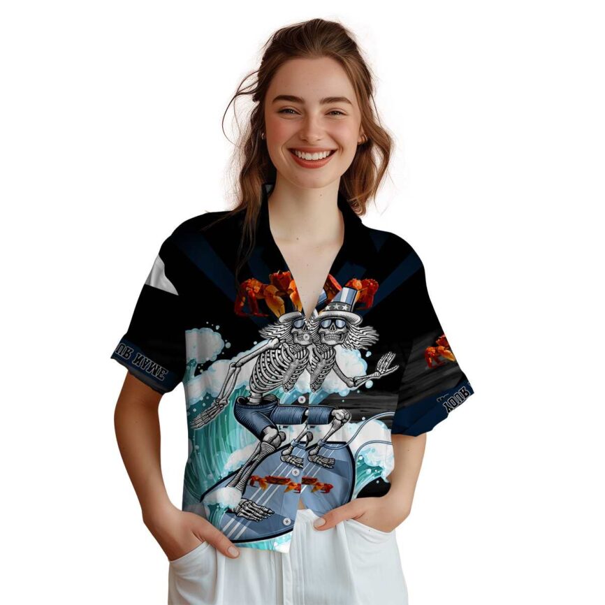 Customized Crab Grateful Dead Motif Hawaiian Shirt Top rated