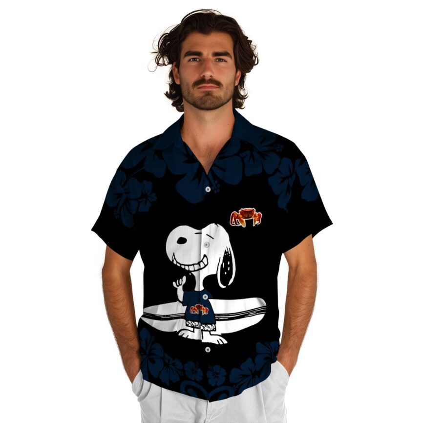 Customized Crab Surfing Snoopy Hawaiian Shirt New Arrival