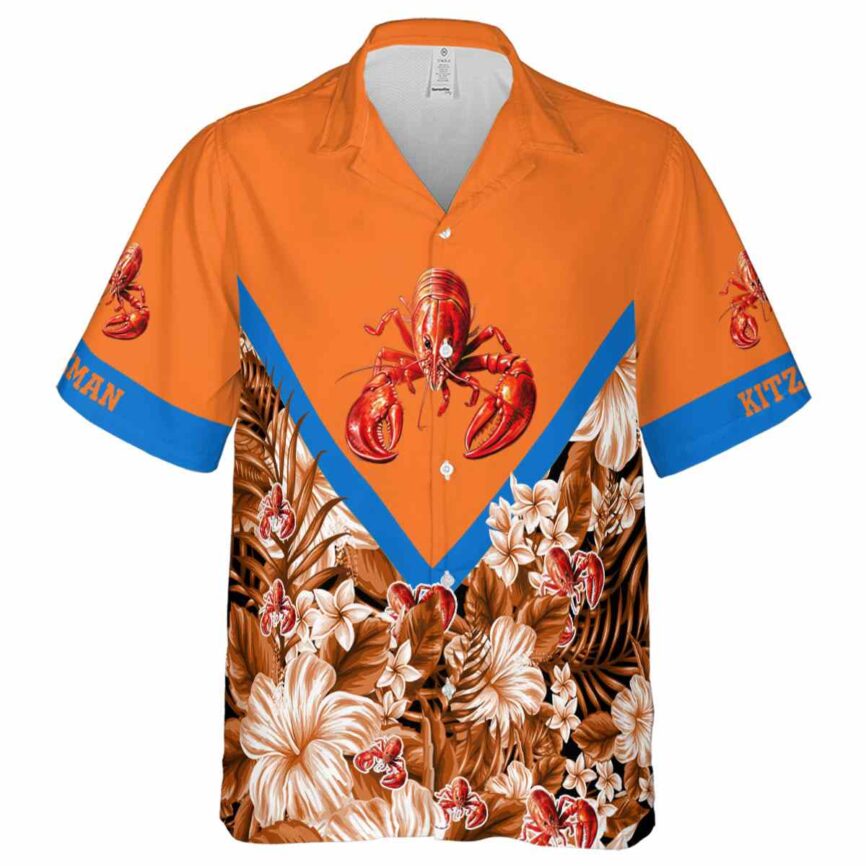 Customized Crawfish Bold Floral Number Hawaiian Shirt Fashion forward