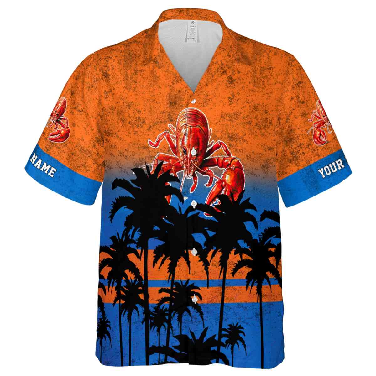 Customized Crawfish Sunset Gradient Hawaiian Shirt Fashion forward Customized Crawfish Sunset Gradient Hawaiian Shirt Fashion forward