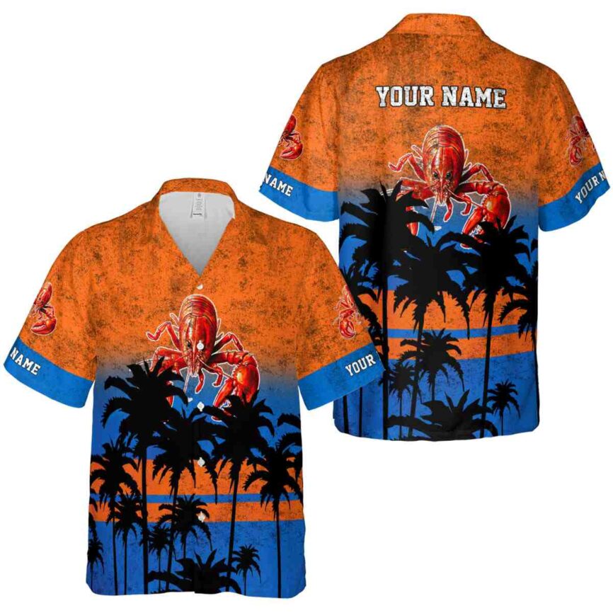 Customized Crawfish Sunset Gradient Hawaiian Shirt Premium grade