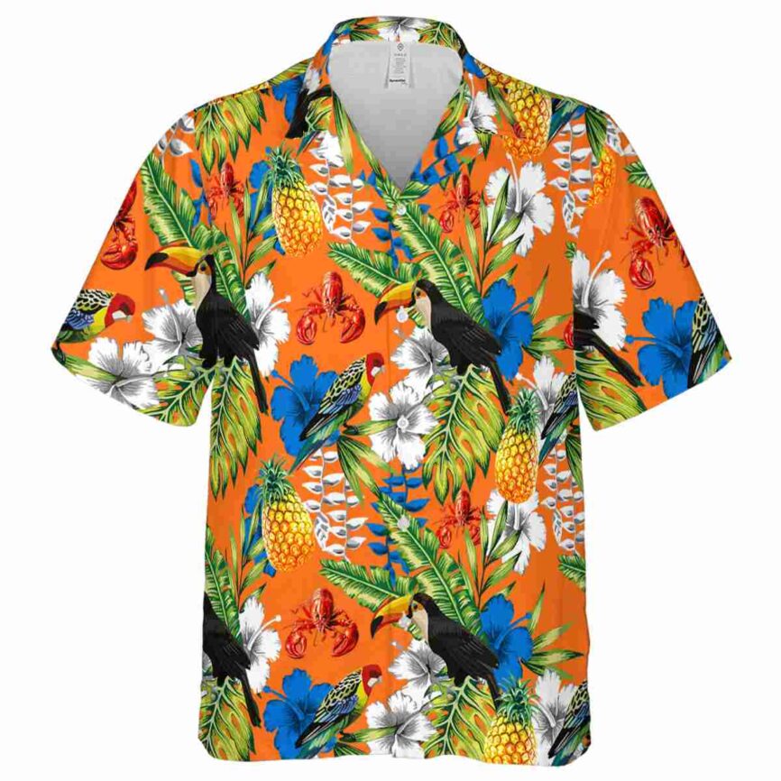 Customized Crawfish Toucan Bird Hawaiian Shirt Fashion forward