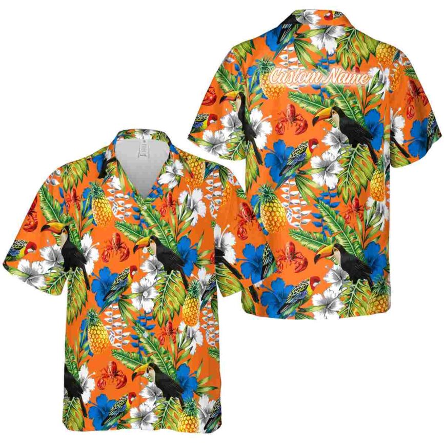 Customized Crawfish Toucan Bird Hawaiian Shirt Premium grade