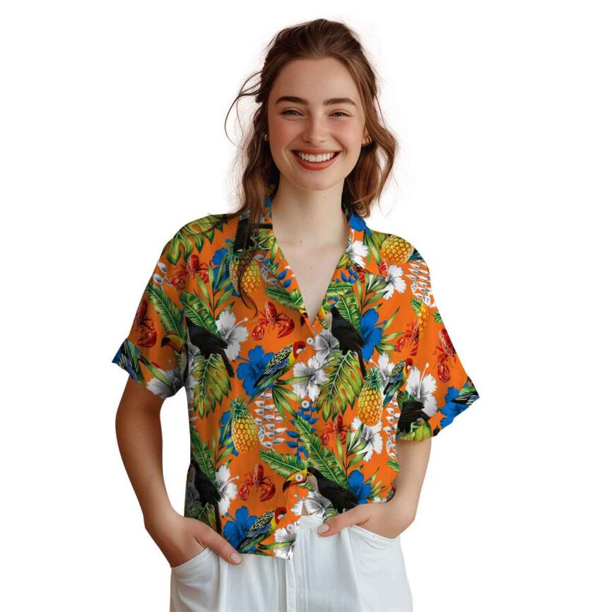 Customized Crawfish Toucan Bird Hawaiian Shirt Top rated