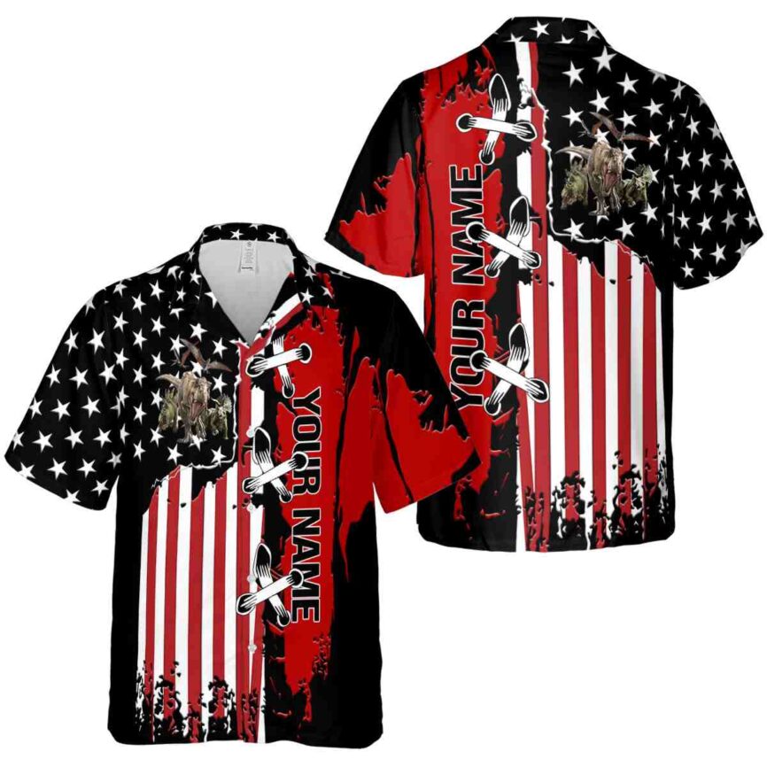 Customized Dinosaur Flag Stitches Hawaiian Shirt Premium grade