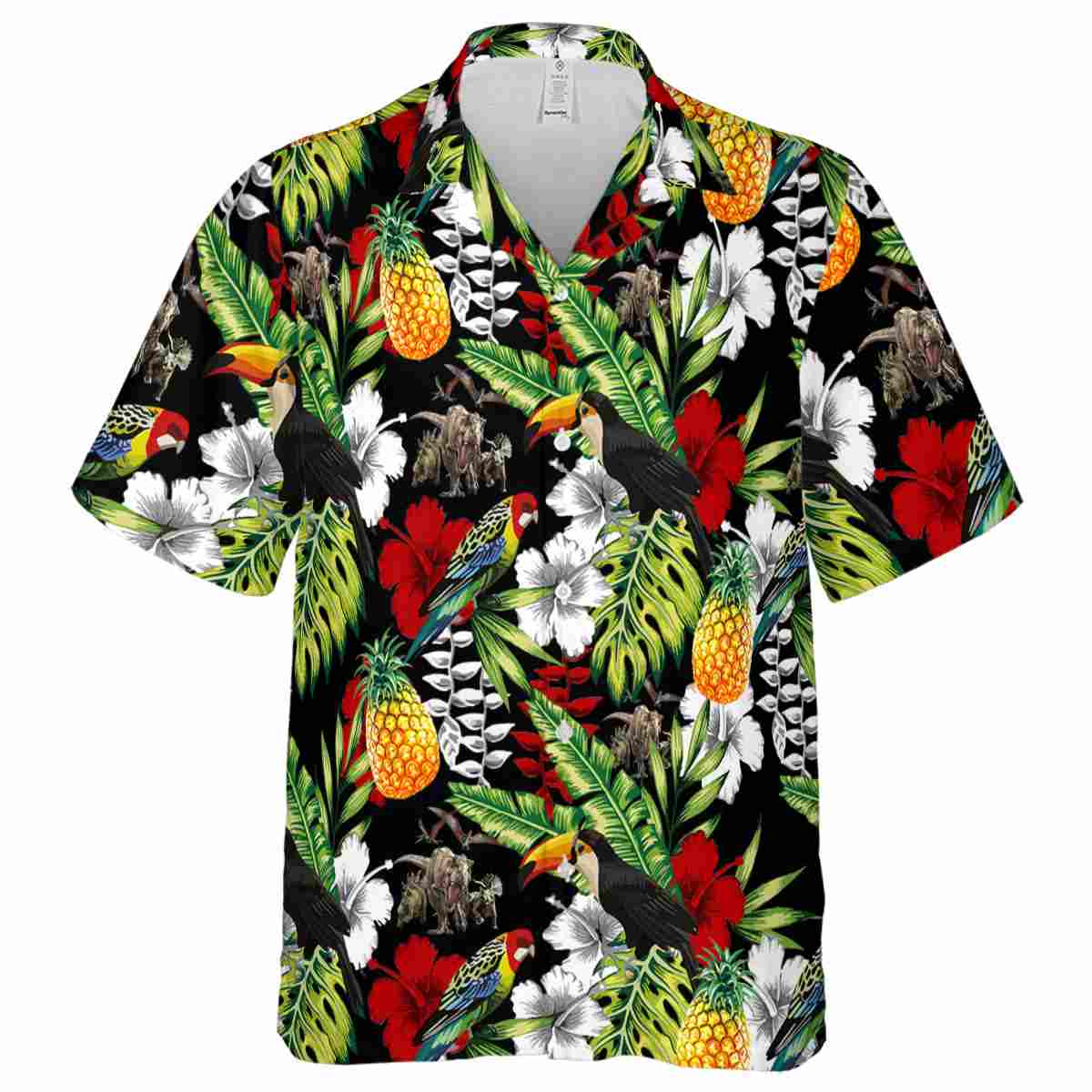 Customized Dinosaur Toucan Bird Hawaiian Shirt Fashion forward Customized Dinosaur Toucan Bird Hawaiian Shirt Fashion forward
