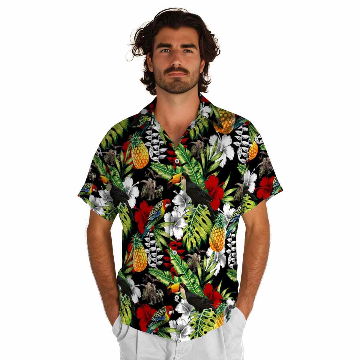 Customized Dinosaur Toucan Bird Hawaiian Shirt New Arrival Customized Dinosaur Toucan Bird Hawaiian Shirt New Arrival