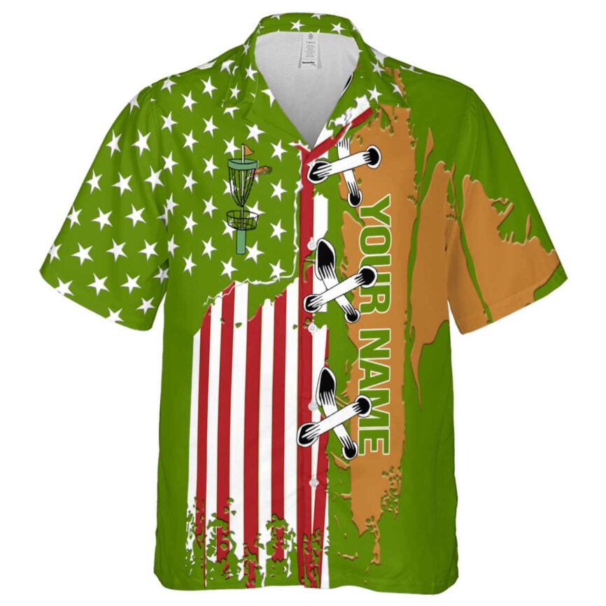 Customized Disc Golf Flag Stitches Hawaiian Shirt Fashion forward