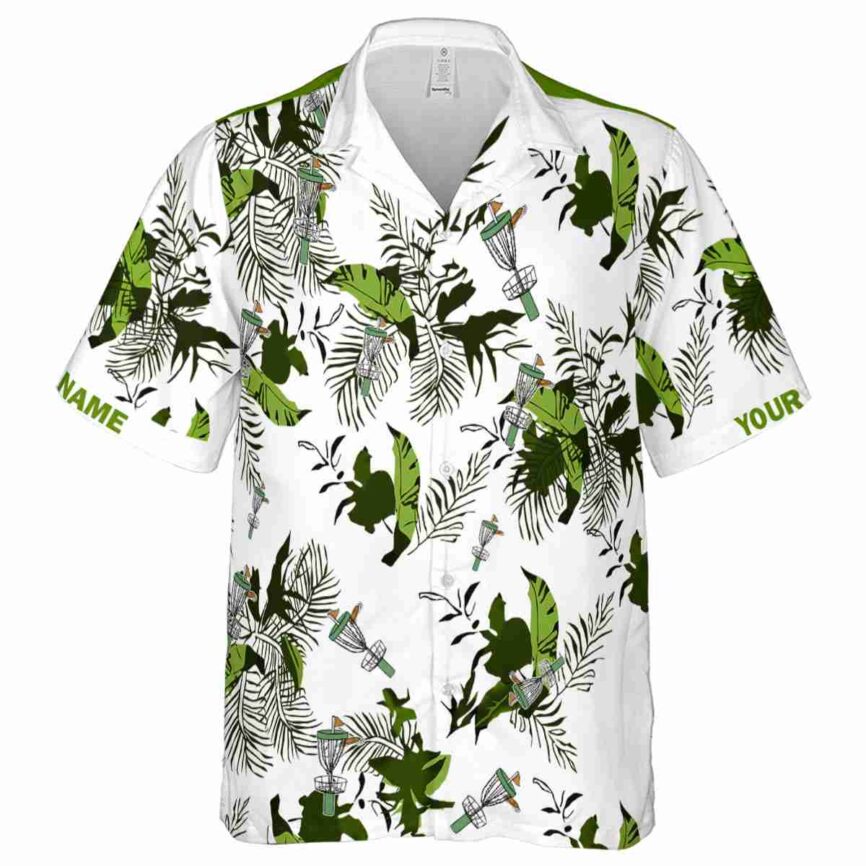 Customized Disc Golf Leafy Accents Hawaiian Shirt Fashion forward