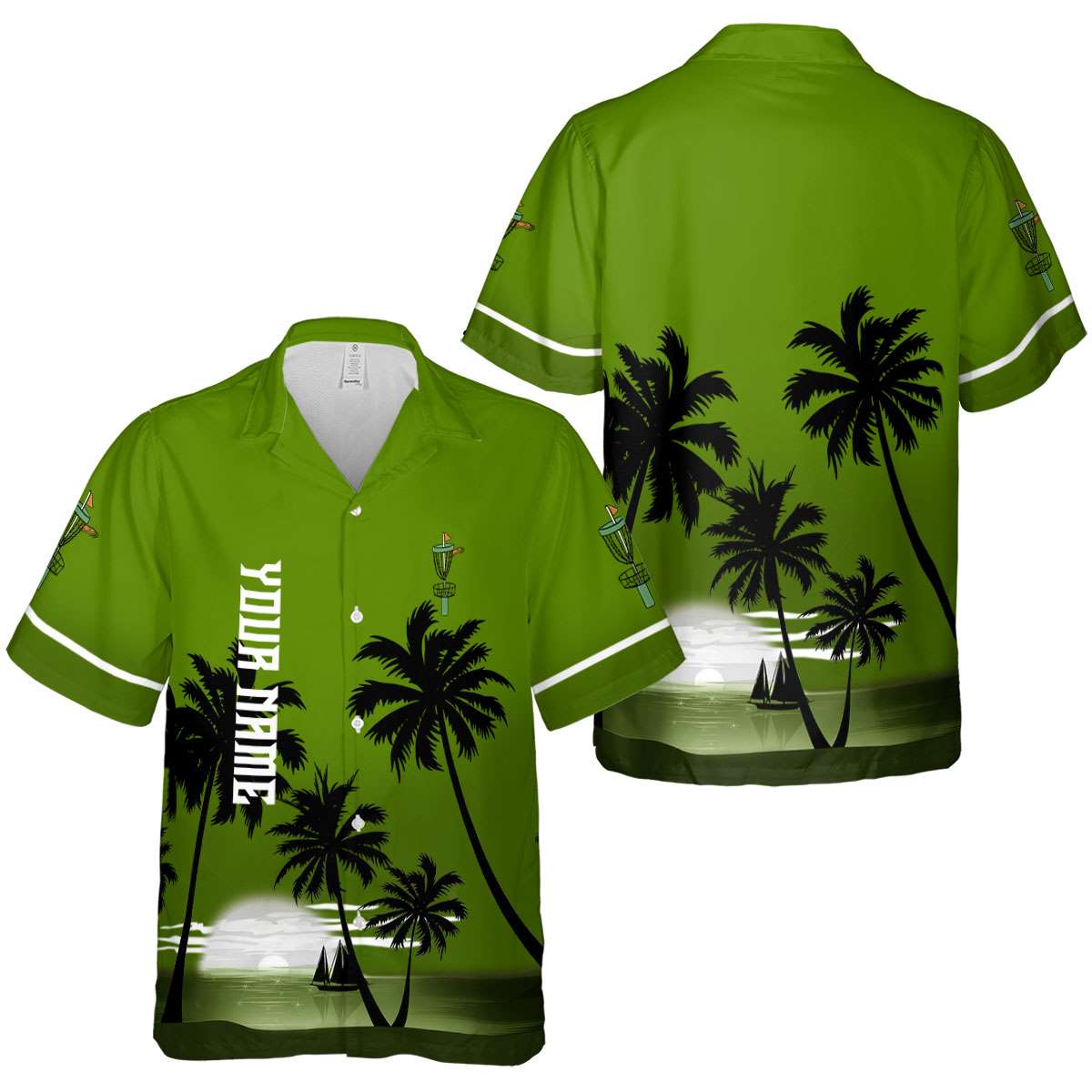 Customized Disc Golf Ocean Sunset Hawaiian Shirt Premium grade Customized Disc Golf Ocean Sunset Hawaiian Shirt Premium grade