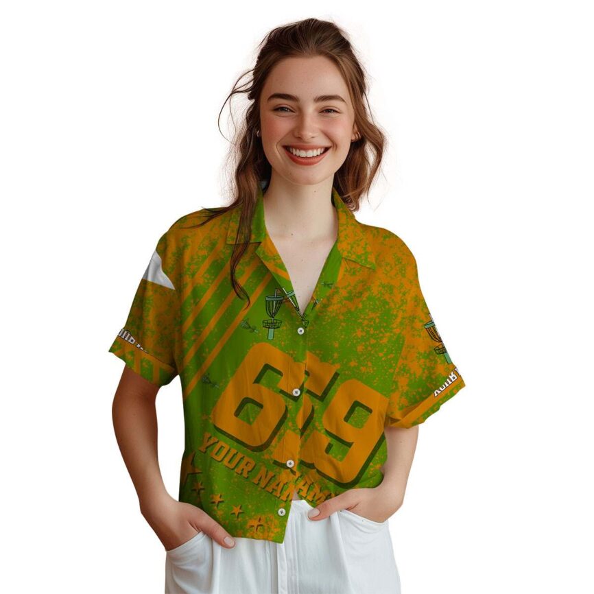 Customized Disc Golf Stripe Burst Hawaiian Shirt Top rated