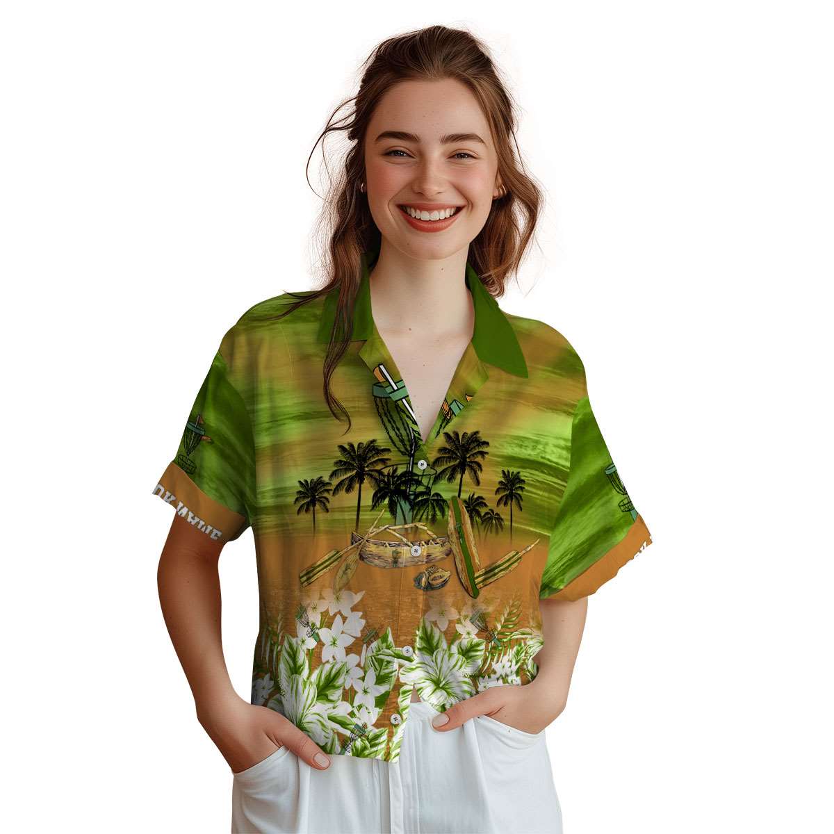 Customized Disc Golf Sunset Beach Canoe Hawaiian Shirt Top rated Customized Disc Golf Sunset Beach Canoe Hawaiian Shirt Top rated