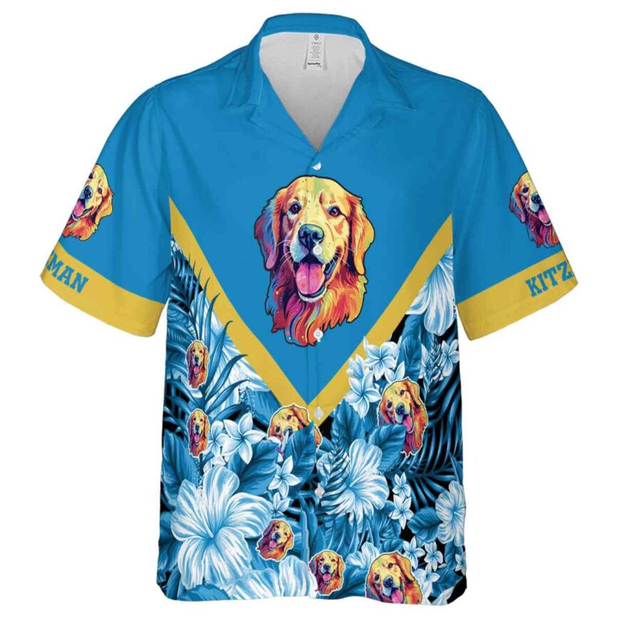 Customized Dog Bold Floral Number Hawaiian Shirt Fashion forward