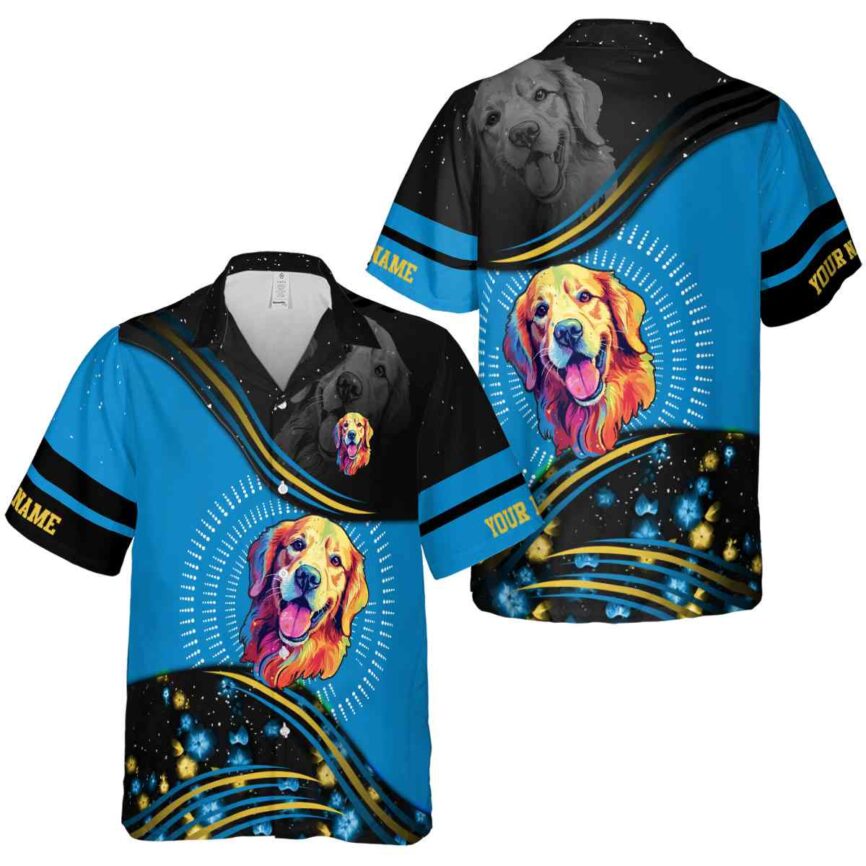 Customized Dog Dynamic Swirl Hawaiian Shirt Premium grade