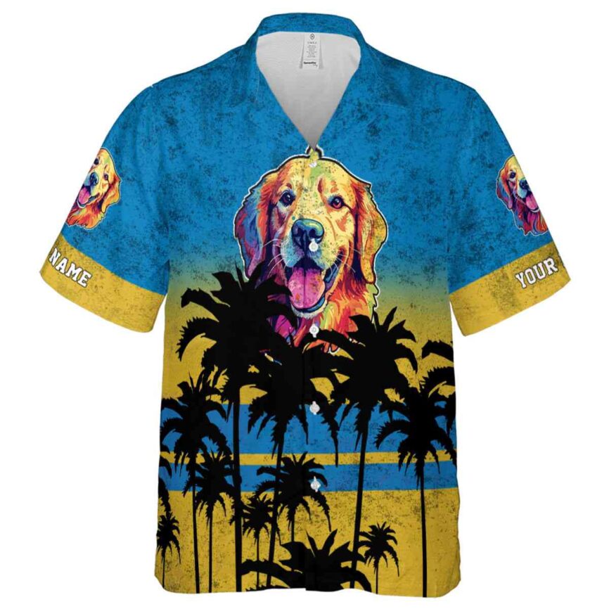 Customized Dog Sunset Gradient Hawaiian Shirt Fashion forward