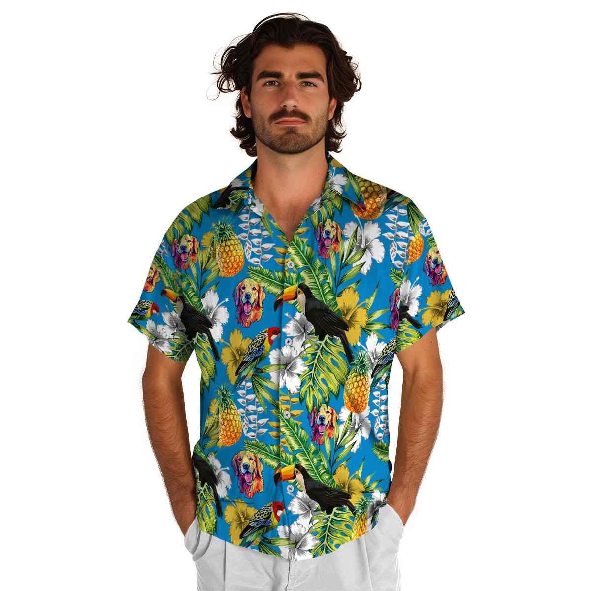 Customized Dog Toucan Bird Hawaiian Shirt New Arrival Customized Dog Toucan Bird Hawaiian Shirt New Arrival