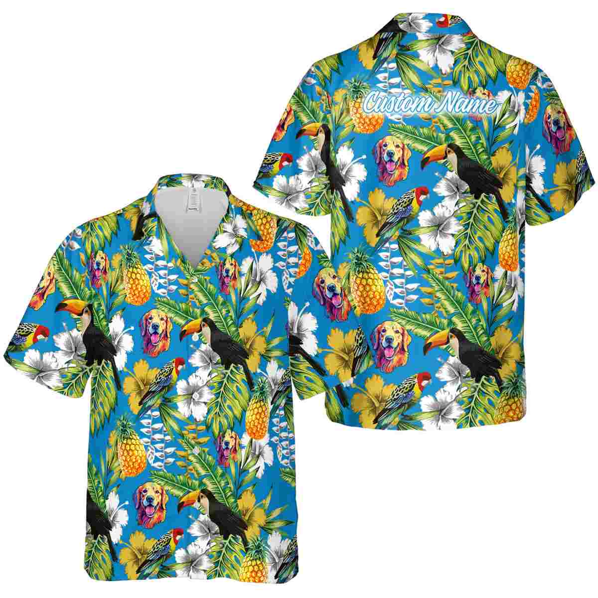 Customized Dog Toucan Bird Hawaiian Shirt Premium grade Customized Dog Toucan Bird Hawaiian Shirt Premium grade