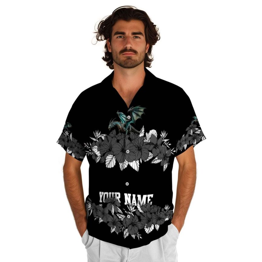 Customized Dragon Hibiscus Band Hawaiian Shirt New Arrival