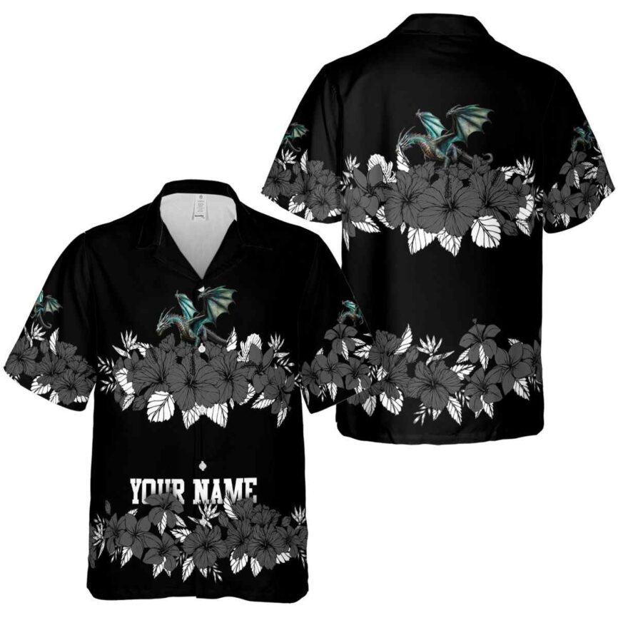 Customized Dragon Hibiscus Band Hawaiian Shirt Premium grade