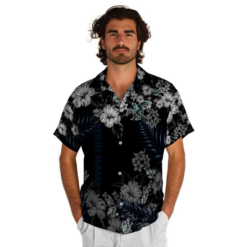 Customized Dragon Hibiscus Pattern Hawaiian Shirt New Arrival