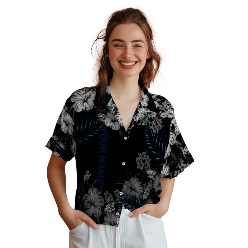 Customized Dragon Hibiscus Pattern Hawaiian Shirt Top rated