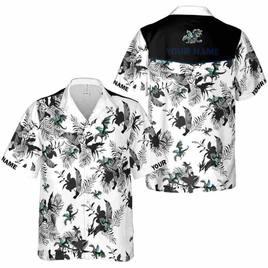 Customized Dragon Leafy Accents Hawaiian Shirt Premium grade