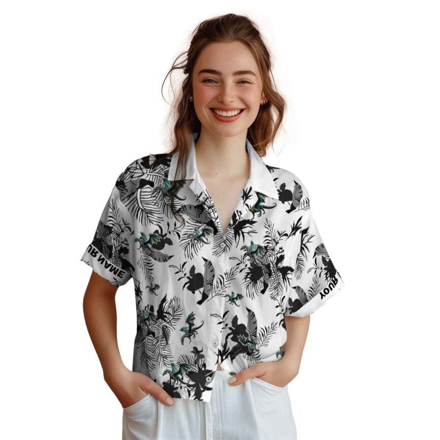 Customized Dragon Leafy Accents Hawaiian Shirt Top rated