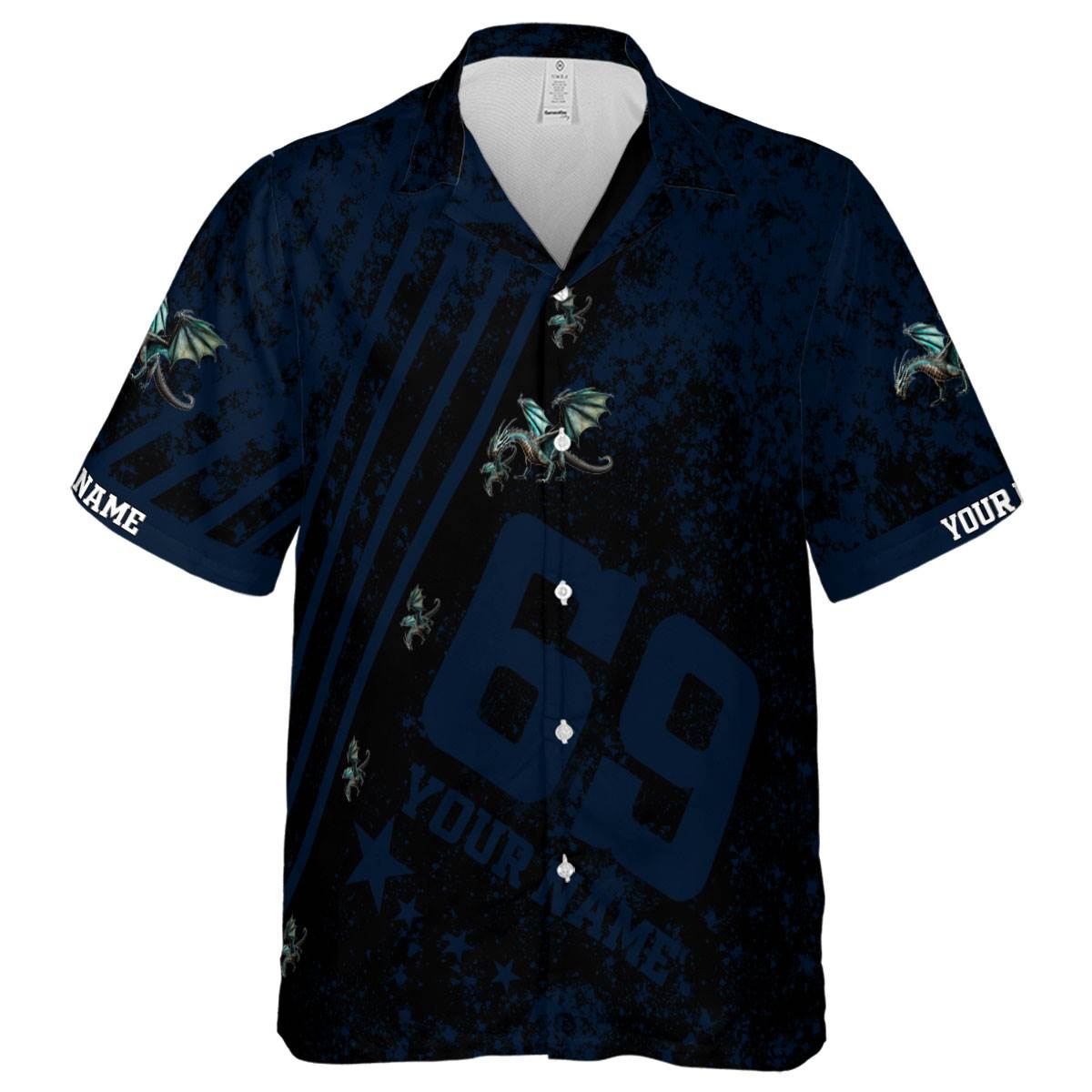Customized Dragon Stripe Burst Hawaiian Shirt Fashion forward Customized Dragon Stripe Burst Hawaiian Shirt Fashion forward