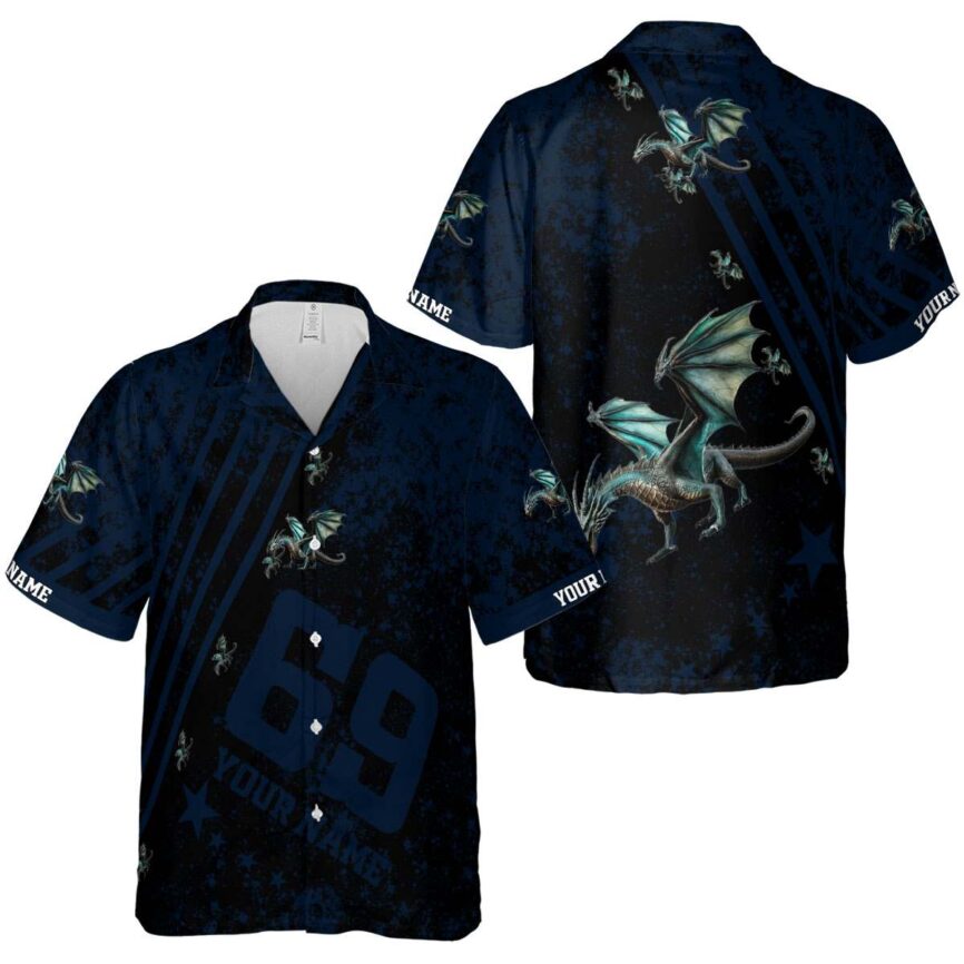 Customized Dragon Stripe Burst Hawaiian Shirt Premium grade