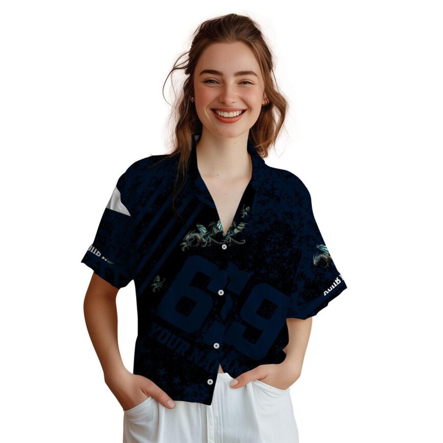 Customized Dragon Stripe Burst Hawaiian Shirt Top rated
